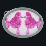 Pink Fuchsia Posh Poodle Kiss Ovale Gürtelschnalle<br><div class="desc">Posh Poodle Sammlung von Leonbience. Haben Sie Fragen oder benötigen Sie Hilfe bei der Suche nach einem Produkt,  das einem Set entspricht? Meldung an leonbience@rogers.com</div>