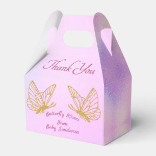 Pink Funkelnd Whimsical Butterfly Babydusche Geschenkschachtel