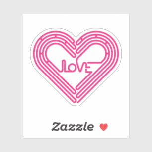 Pink Funny Liebe Game Aufkleber