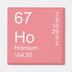 Pink Funny Periodic Table HO Magnet