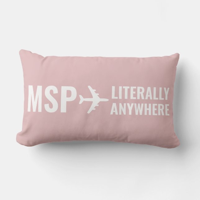 Pink Funny Personalisiert Vacacation Lover Lendenkissen (Vorderseite)