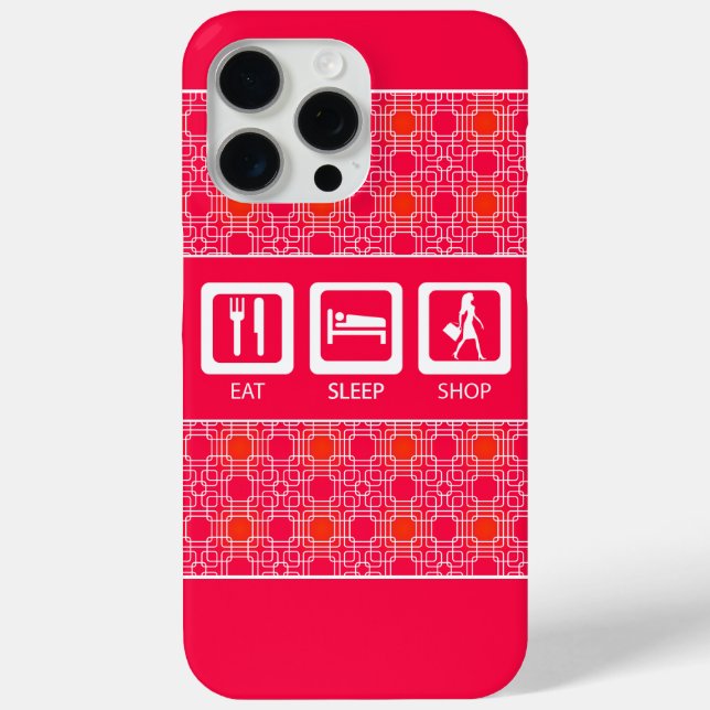 Pink Funny Shopaholic Eat Sleep Shop Award title_seo2 (Rückseite)