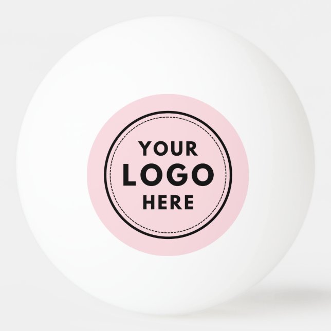 Pink für einfaches Firmenlogo Tischtennisball (Vorderseite)