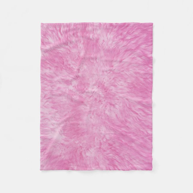 Pink Fur Frenzy Fleecedecke (Vorderseite)