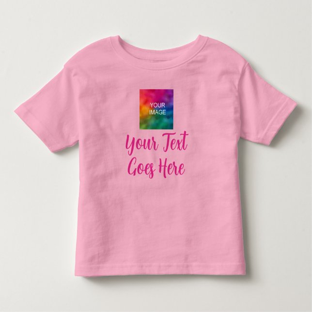Pink für handgeschriebenen Skripttext Erstellen Si Kleinkind T-shirt (Vorderseite)