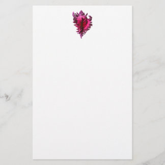 Pink Fuscia Sea Muschel Stationery Briefpapier