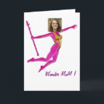 Pink Fushia Wonder Woman, Fairy Wand - Feiertagskarte<br><div class="desc">Nice card to wish the „mother' s day“ - With a beautiful warrior girl- „Happy Mother' s Day“ „My Wonder MoM“!</div>