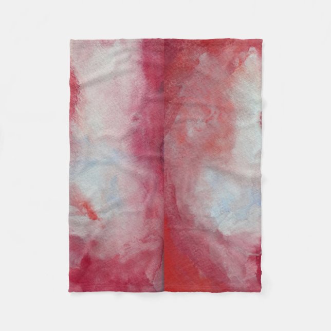 Pink Fusion Wasserfarbe Kunst Fleece Blankon (Vorderseite)