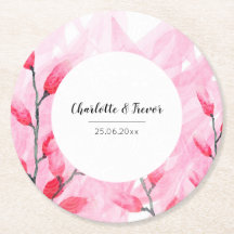 Pink Fusion Wasserfarbe Mit Monogramm