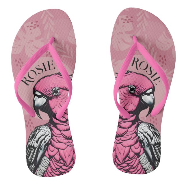 Pink Galah Flip Flops (Fußbett)