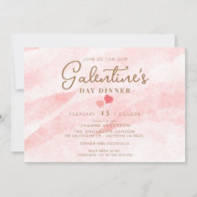 Pink Galentine's Dinner Brunch Party Einladung