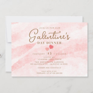 Pink Galentine's Dinner Brunch Party Einladung