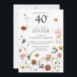 Pink Garden Blumenkalligraphie 40. Geburtstag Einladung<br><div class="desc">Feiern Sie einen besonderen Meilenstein mit unserer schönen rosa Gartenblumenkalligraphie 40. Geburtstagseinladung! Dieses einzigartige und prächtige Design ist perfekt für jeden 40. Geburtstag - geben Sie Ihren Gästen eine besondere Einladung, die sie nicht vergessen werden. Die Vorderseite der Einladung hat lebendige Aquarellfarben-Blume, in einem natürlichen Bio Flachbild-Design. Die Rückseite ist...</div>
