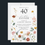 Pink Garden Blumenkalligraphie 40. Geburtstag Einladung<br><div class="desc">Feiern Sie einen besonderen Meilenstein mit unserer schönen rosa Gartenblumenkalligraphie 40. Geburtstagseinladung! Dieses einzigartige und prächtige Design ist perfekt für jeden 40. Geburtstag - geben Sie Ihren Gästen eine besondere Einladung, die sie nicht vergessen werden. Die Vorderseite der Einladung hat lebendige Aquarellfarben-Blume, in einem natürlichen Bio Flachbild-Design. Die Rückseite ist...</div>
