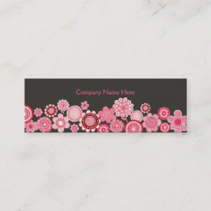 Pink Garden Gray Skinny Business Visitenkarte