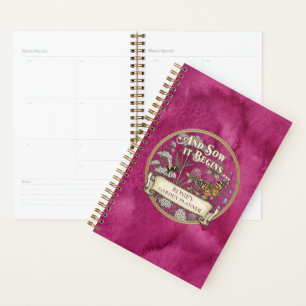 Pink Garden Planner – Individuelles Notizbuch Planer