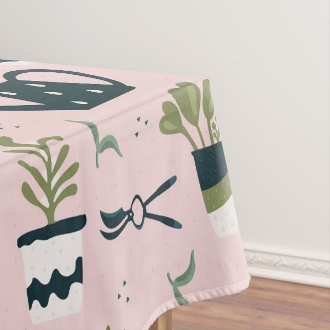 Pink-Gärtnermuster Tischdecke (Beispiel)