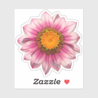 Pink Gazania Treasure Blume Blossom Aufkleber