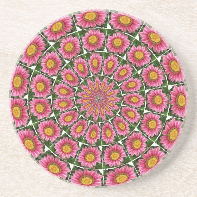 Pink Gazania Untersetzer (Vorne)