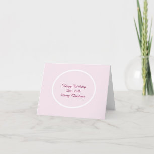Pink Geburtstag Weihnachten  Karte