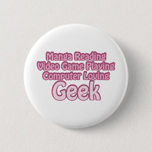 Pink Geek Button