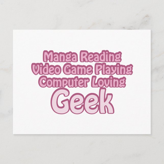 Pink Geek Postkarte (Vorderseite)