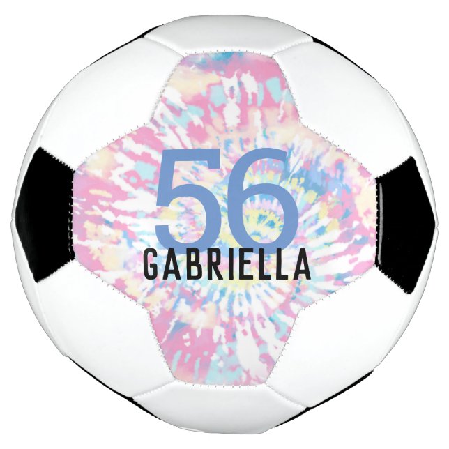 Pink Gefärbte Krawatte Team Jersey Nummer und Name Fußball (Gedreht)