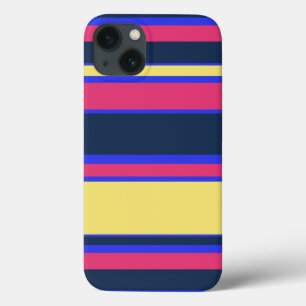 Pink, gelb und blau Streifen Case-Mate iPhone cas Hülle