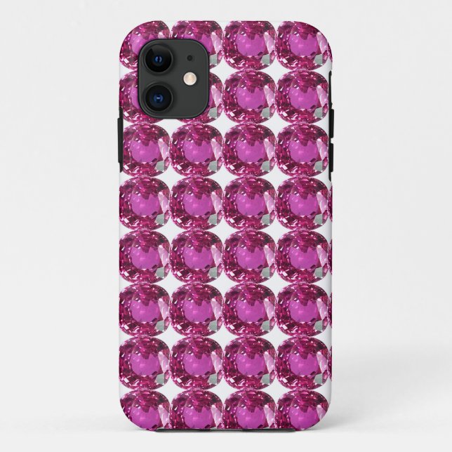 Pink Gem Muster Case-Mate iPhone Hülle (Rückseite)
