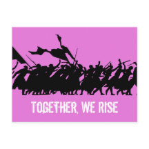 Pink "Gemeinsam, wir aufsteigen" Postkarte