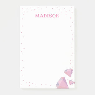 Pink Gemstone Post It Post-it Klebezettel