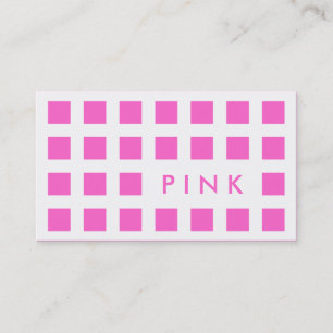 PINK (gemusterte Quadrate) Visitenkarte