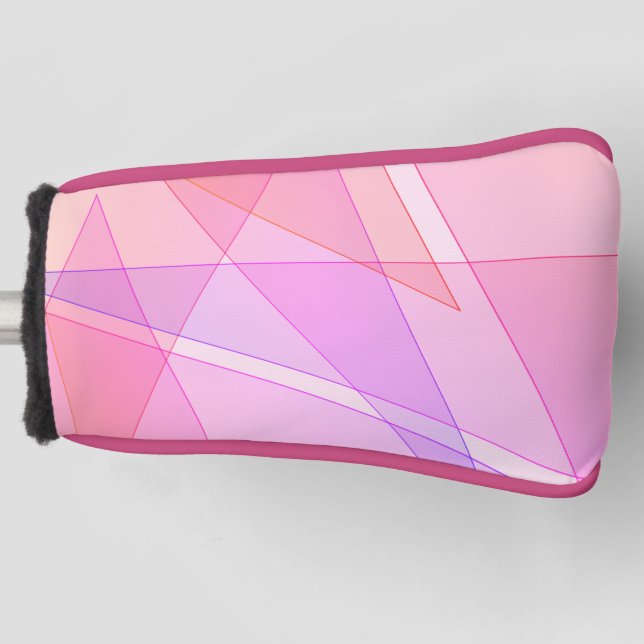 Pink Geometric Golf Headcover (Vorderseite)