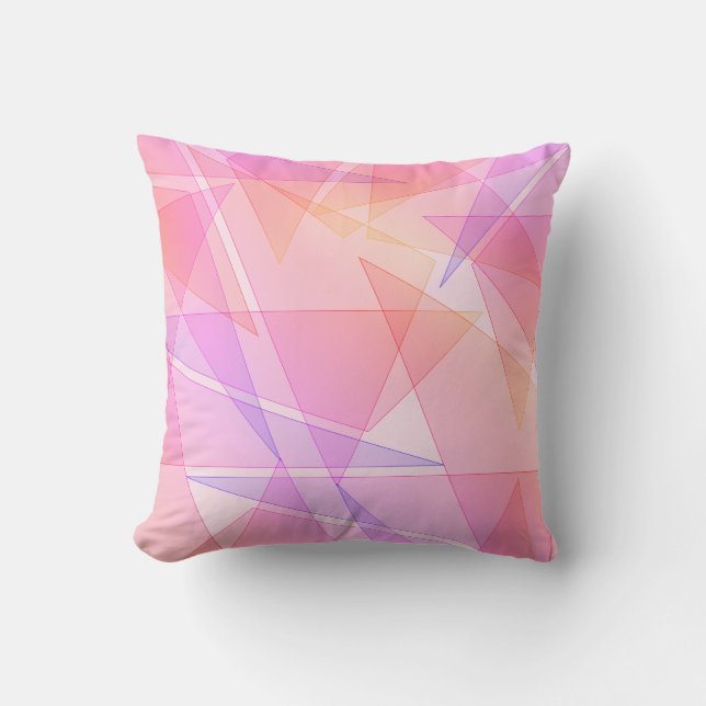 Pink Geometric Kissen (Vorderseite)