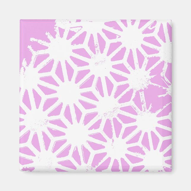Pink geometric pattern magnet (Vorne)