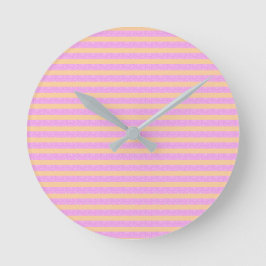 Pink Geometric Runde Wanduhr