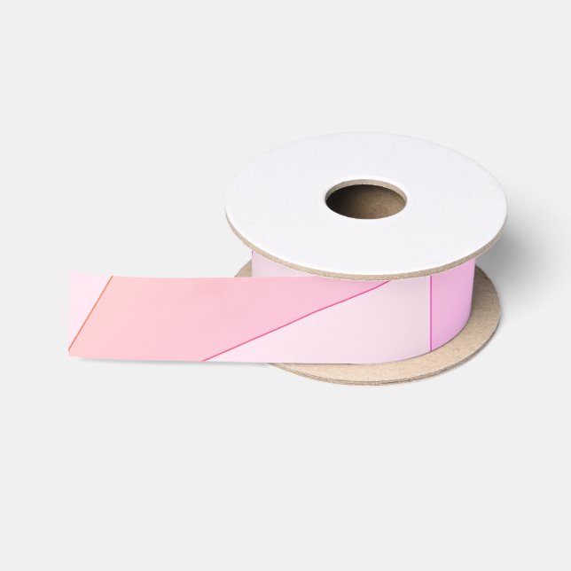 Pink Geometric Satinband (Spule)