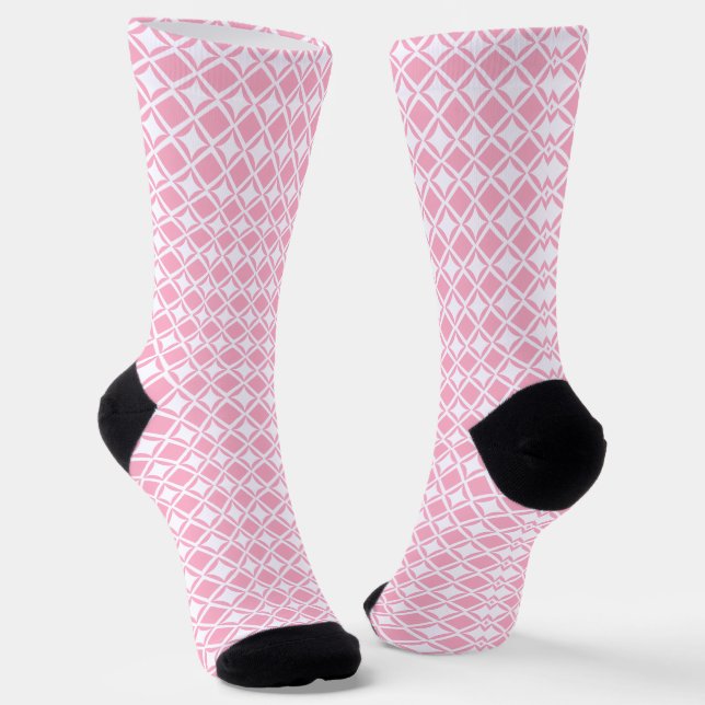 Pink Geometric Socken (Gewinkelt)