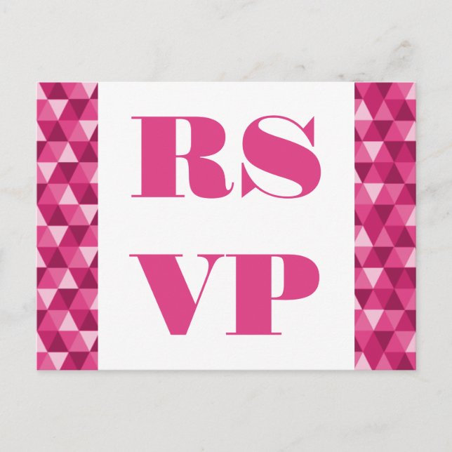 Pink Geometric Triangle UAWG Postkarte (Vorderseite)
