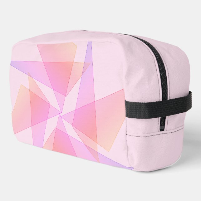 Pink Geometric Waschbeutel (Linke Seite)