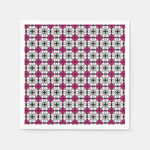 Pink Geometrie Muster Serviette