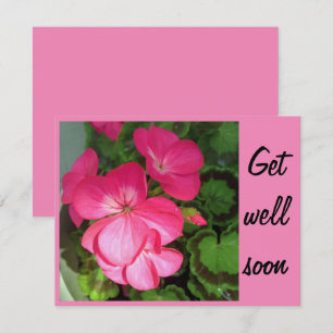 Pink Geranium Foto wird bald gut Karte