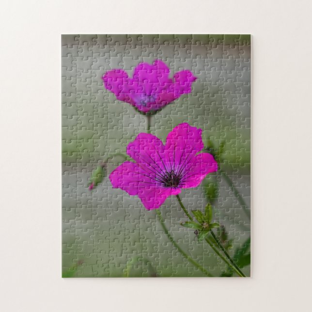 Pink Geranium-Puzzle (Vertikal)