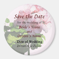 Pink Geranium Save the Date