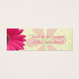 Pink Gerber Daisy Baby Duwer Fevor Tags