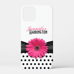 Pink Gerber Daisy Black Polka Dot iPhone 6 Fall Case-Mate iPhone Hülle