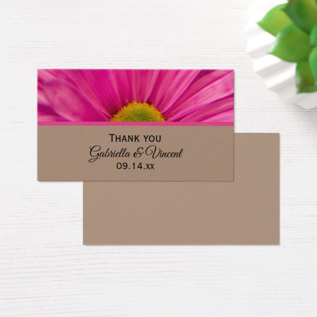 Pink Gerber Daisy Gastgeschenk Hochzeit Tags (Schreibtisch)