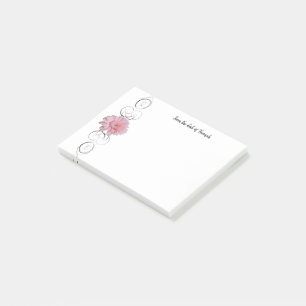 Pink Gerber Daisy Personalisiert Notes Post-it Klebezettel