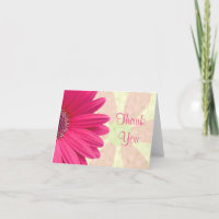 Pink Gerbera Daisy Baby Dusche Danke Karte