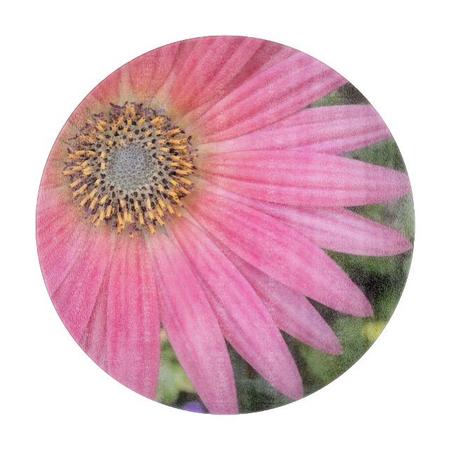 Pink Gerbera Daisy Cutting Board Schneidebrett (Vorderseite)